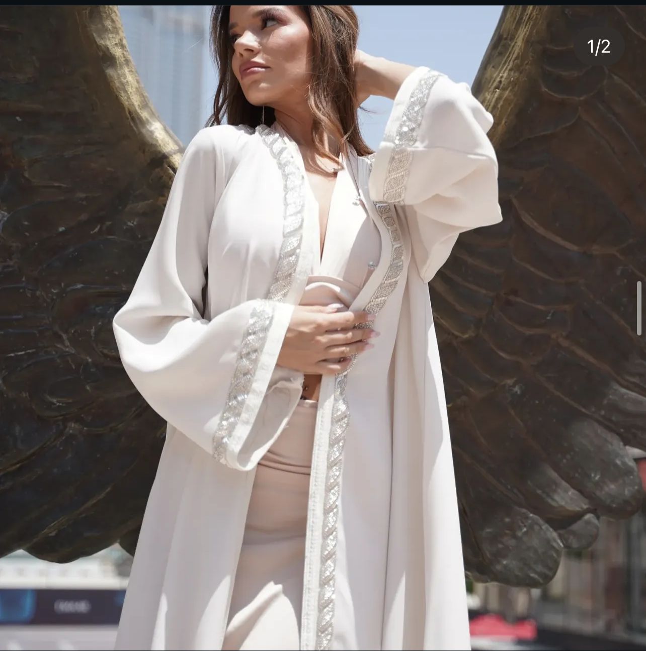 Premium Satin Abaya - Onyx